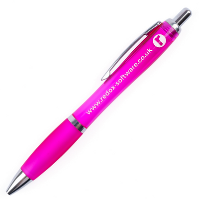 Promotional Curvy Ball Pens | Branded Budget Curvy Pens | Totally Branded