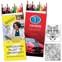 Pack of 12 Full Length Colouring Pencils with a Personalised Carton and Printed Insert