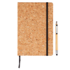 Branded A5 notebook with bamboo pen including stylus