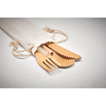 Branded Bamboo cutlery with straw