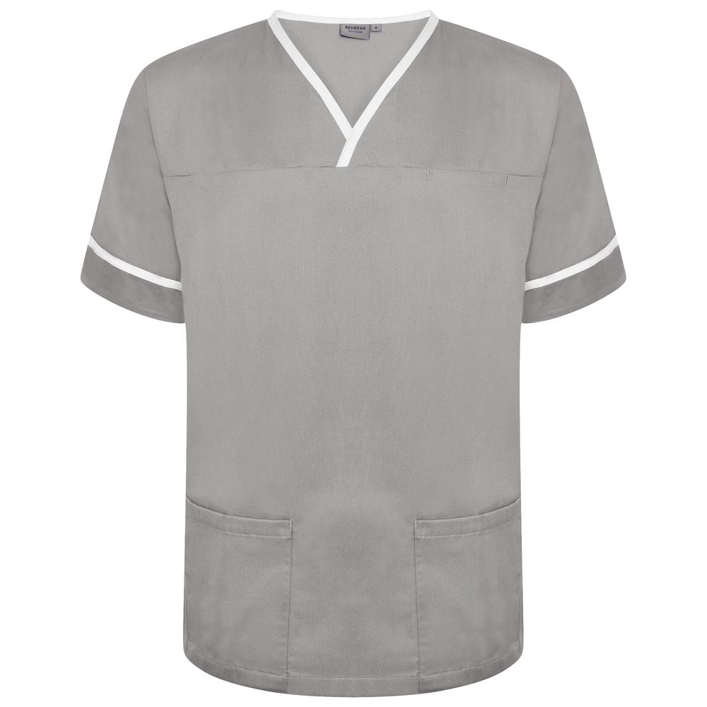Branded Behrens Contrast Trim Smart Scrub Top