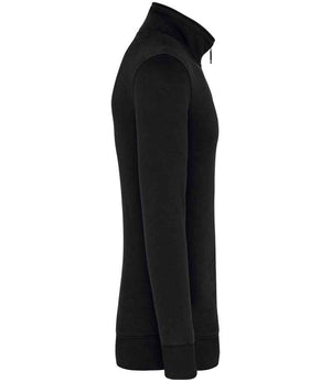 Kariban Zip Neck Sweatshirt Black
