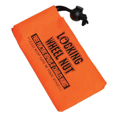 Branded Small Locking Wheel Nut Bag (120x60mm: 210D Polyester)