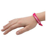 Branded Tubular Polyester Wristband with Plastic Adjuster Beads