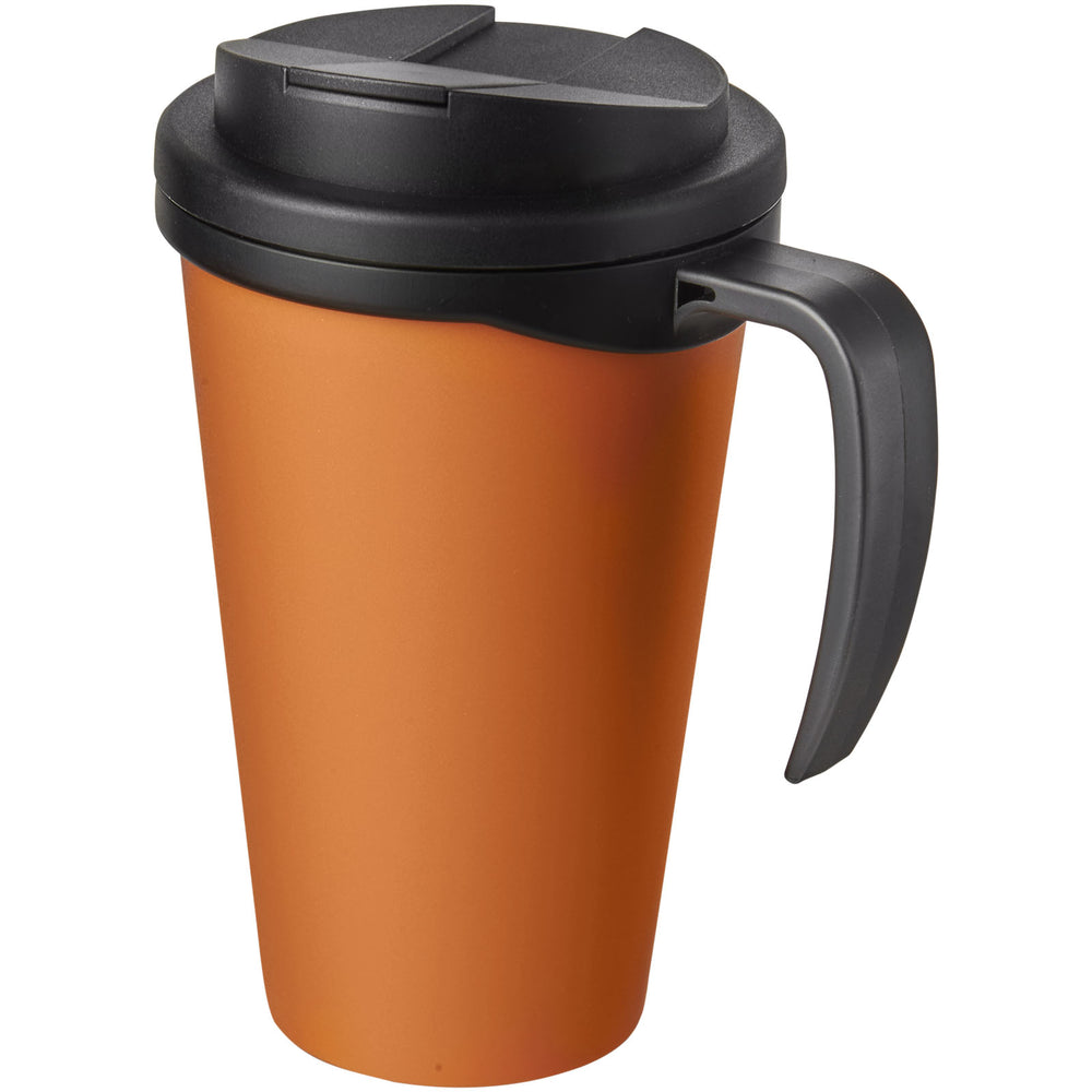 Branded Americano® Grande 350 ml mug with spill-proof lid