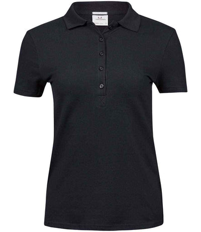 Tee Jays Ladies Luxury Stretch Polo Shirt Black
