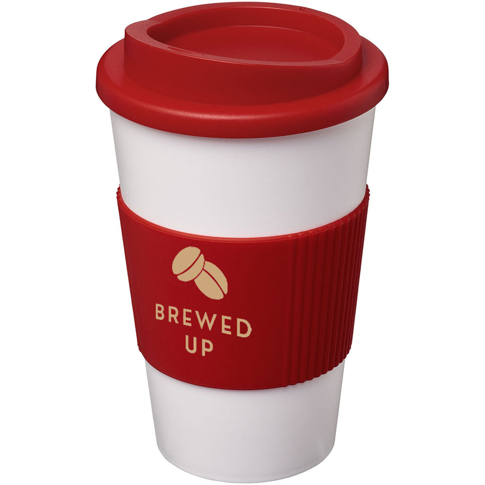 Branded Americano® 350 ml insulated tumbler with grip
