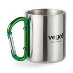 Metal mug & carabiner handle