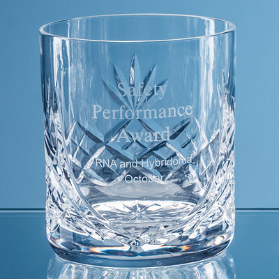 Branded 400ml Blenheim Lead Crystal Panel Whisky Tumbler