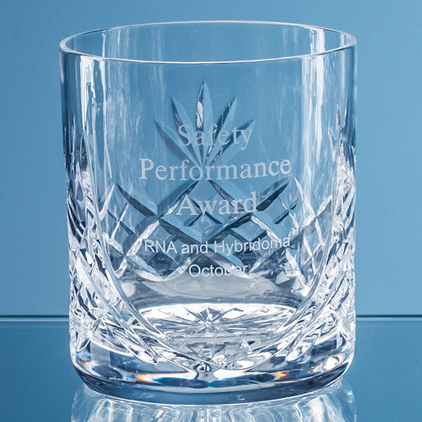 Branded 400ml Blenheim Lead Crystal Panel Whisky Tumbler