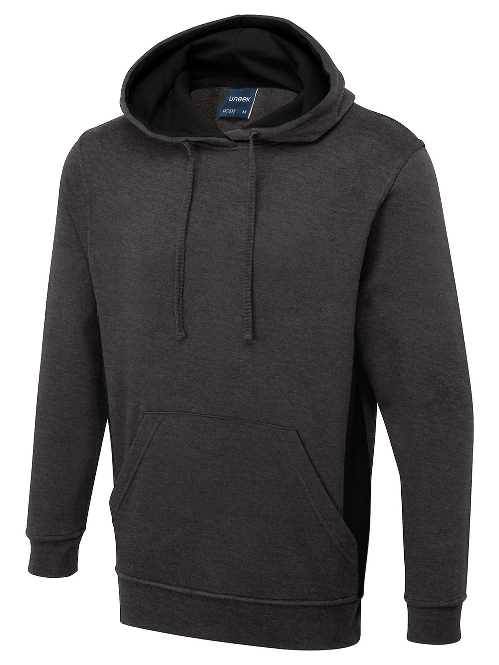 Branded Two Tone Hooded Sweatshirt