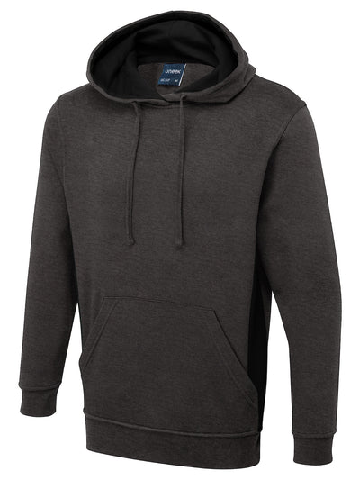 Branded Two Tone Hooded Sweatshirt
