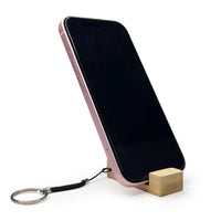 Bamboo Phone Stand Keyring