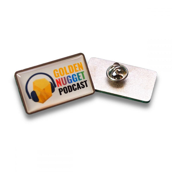 Express Printed Duo Pin Badge - Rectangle 37mm x 22mm