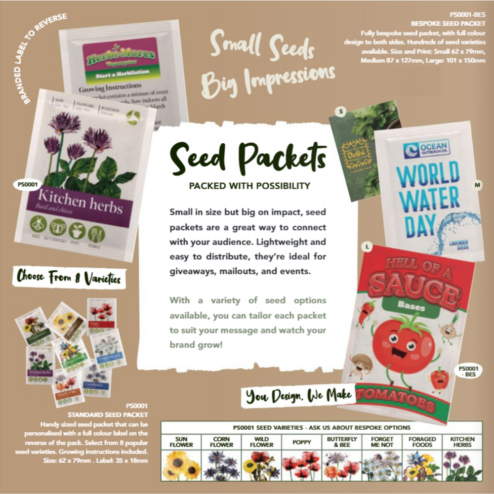 Seed Packet with Sticker to back