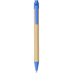 Berk recycled carton and corn plastic ballpoint pen in blue