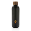 Branded Wood RCS certified recycled stainless steel vacuum bottle