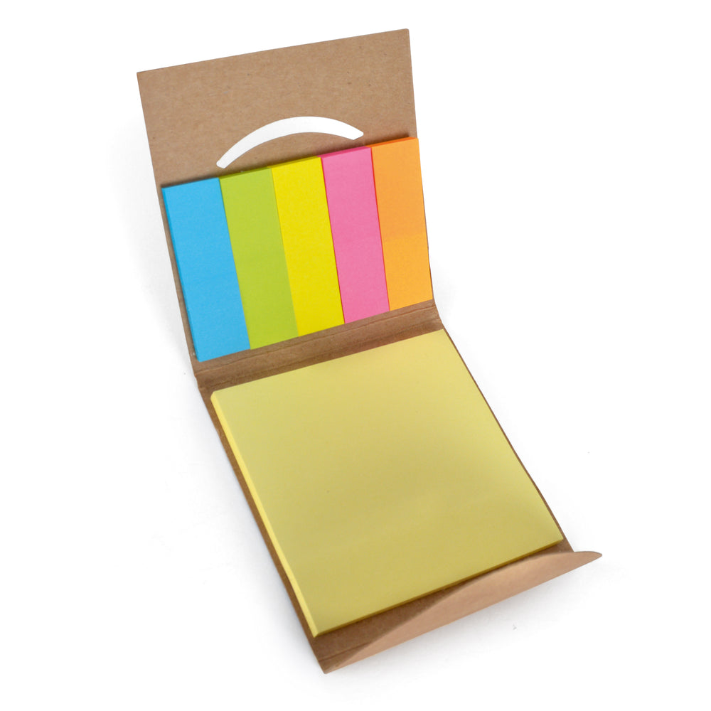 Branded Dunmore Card Cover Post It Notes and Post It Flags Booklet