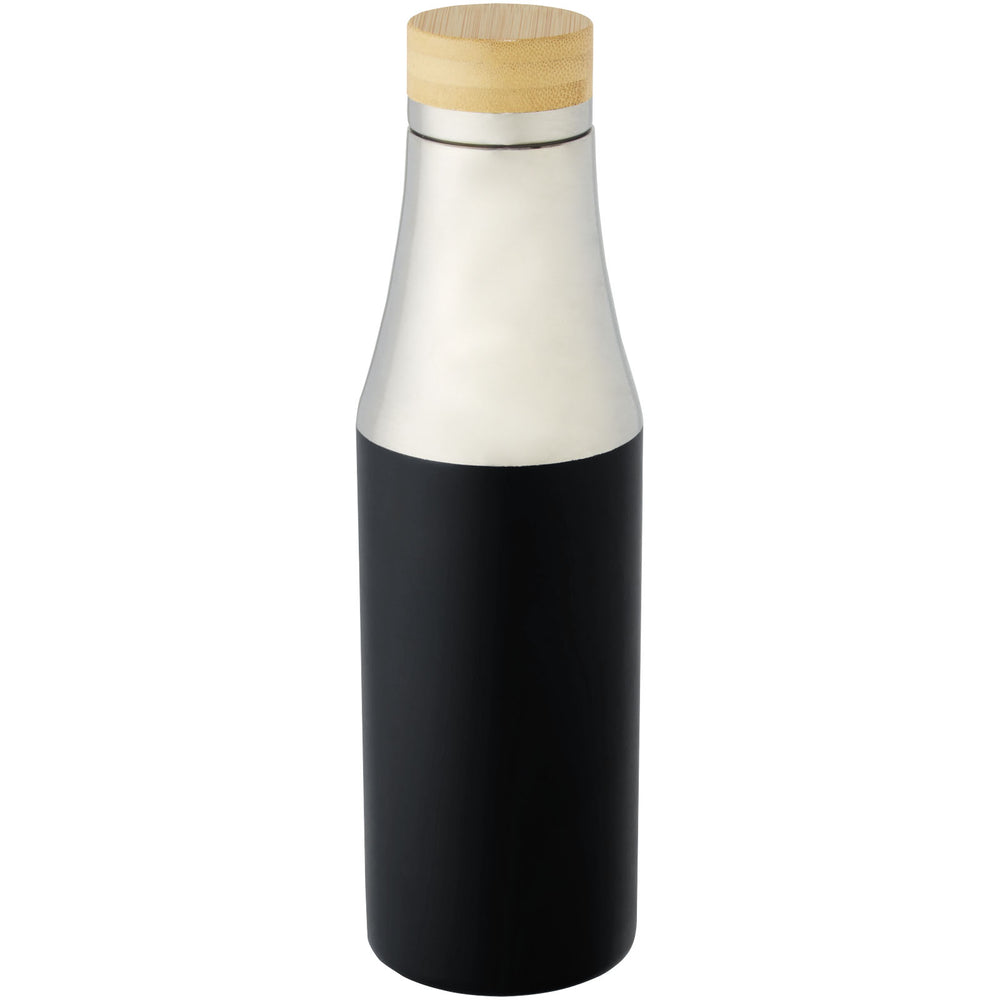 Branded Hulan 540 ml copper vacuum insulated stainless steel bottle with bamboo lid