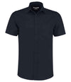 Kustom Kit Short Sleeve Tailored Poplin Shirt Dark Navy