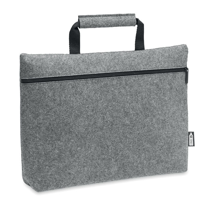 Branded RPET felt zippered laptop bag