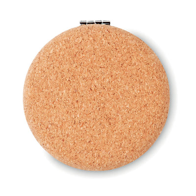 Pocket mirror with cork cover