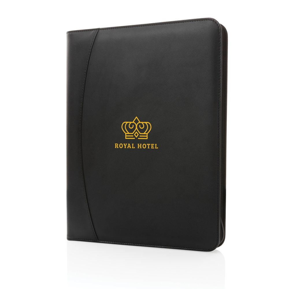 Branded RCS rPU deluxe tech portfolio with zipper
