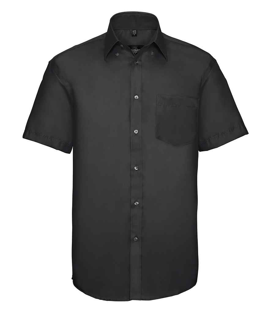 Russell Collection Short Sleeve Ultimate Non-Iron Shirt Black