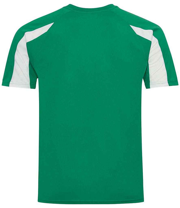 AWDis Cool Contrast Wicking T-Shirt Kelly Green/Arctic White