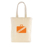 Branded Dunham 10oz cotton shopper with gusset and long handles