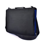 Hutton Black Polyester Satchel Conference Bag With Trim + Pocket