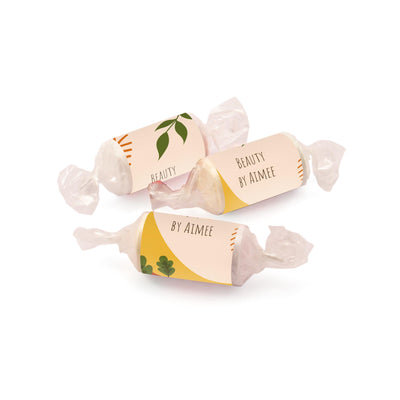 Branded Love Heart Sweets in wrapper with custom logo