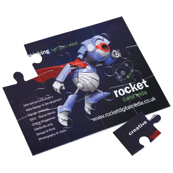 12 Piece Jigsaw Printed Full Colour. A6 Size