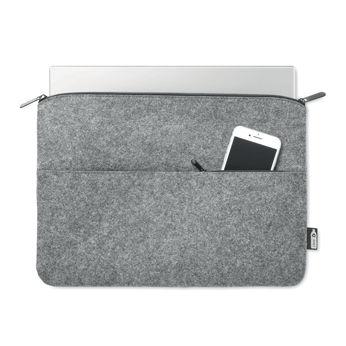 RPET felt zipped laptop bag 14"