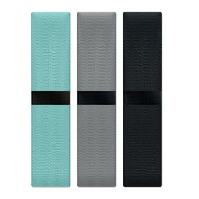 Set of 3 fitness bands in pouch