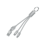 Metal 4-in-1 Charging Cable with Keyring