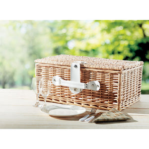 Wicker picnic basket 2 people