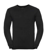 Russell Collection Cotton Acrylic V Neck Sweater