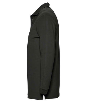 SOL'S Winter II Long Sleeve Cotton Piqué Polo Shirt Black