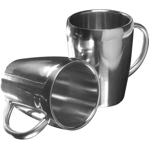 Branded Templemead Set of two steel mugs