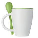 Bicolour mug with spoon 250 ml