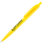 KANE COLOUR ball pen in yellow with branding down the barrel