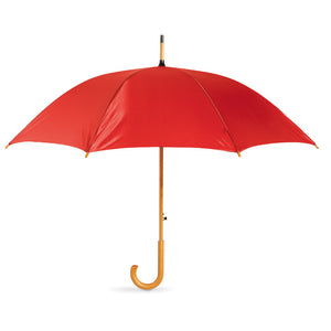 23 inch umbrella with Wooden Handle Red