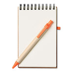 Branded A6 recycled notepad with pen