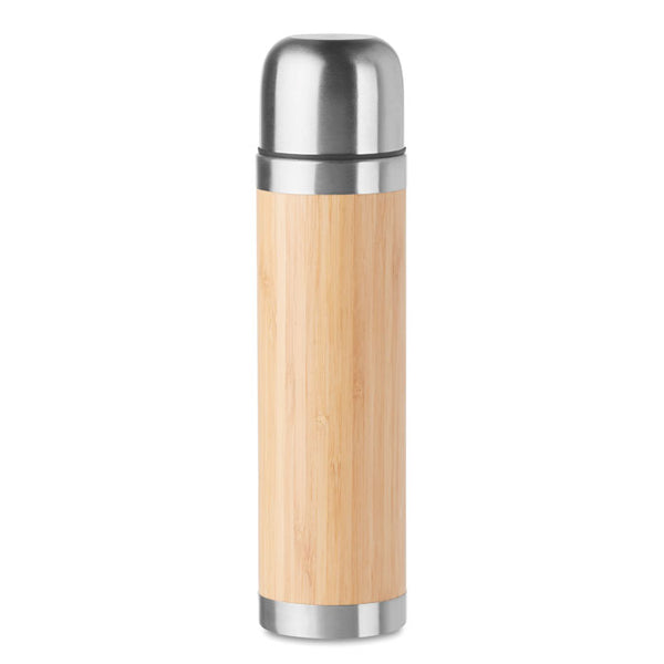 Double wall bamboo cover flask