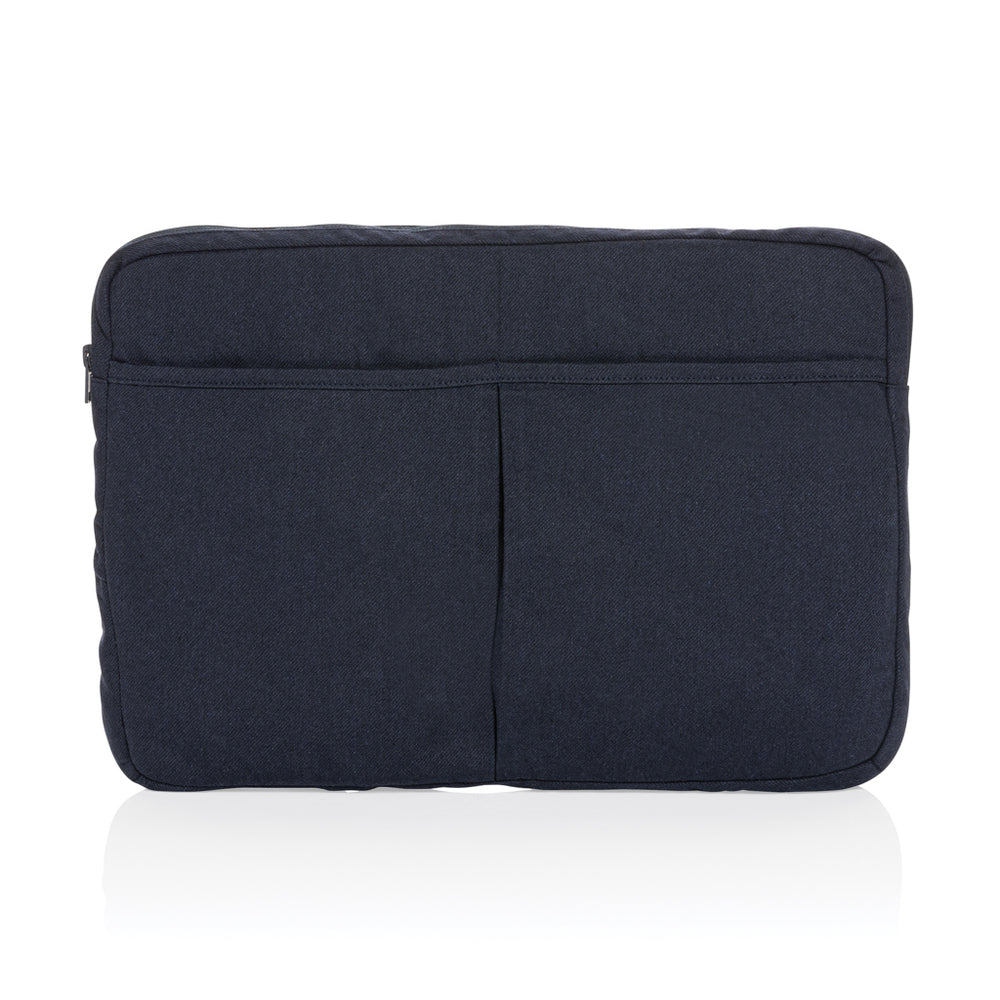 Branded Laluka AWARE™ recycled cotton 15.6 inch laptop sleeve