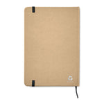 Branded A5 recycled notebook 80 lined with elastic strap
