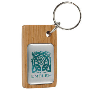 Bespoke Wood Keyring with Metal Insert