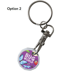 Printed Trolley Coin Keyring