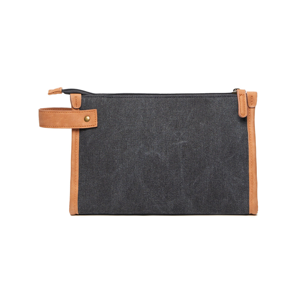 Branded VINGA Bosler GRS recycled canvas toiletry bag